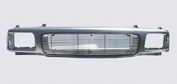 GMC S-10 94-97 CHROME GRILLE SHELL W/SEALED BEAM HEADLIGHTS 4MM BILLET GRILLE