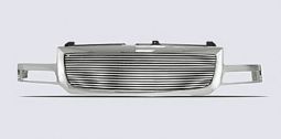 GMC SIERRA 03-06 CHROME GRILLE SHELL- PLASTIC-WITH 8MM BILLET GRILLE