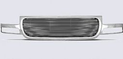 GMC 99-02/YUKON 00-06 CHROME GRILLE SHELL-PLASTIC- WITH 4MM BILLET GRILLE