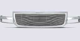 GMC SIERRA 03-06 CHROME GRILLE SHELL- PLASTIC-WITH 4MM BILLET GRILLE