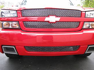 chevy silverado 03 06 with factory ss bumper grille black chrome