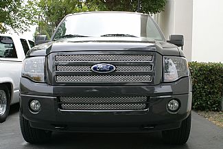 Topline Autopart Glossy Black Mesh Front Hood Bumper Grill Grille ABS For 03-06 Ford Expedition 