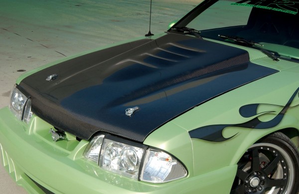 FORD MUSTANG 87-93 CARBON FIBER STYLE HOOD