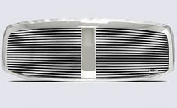 DODGE RAM 06-08 CHROME GRILLE SHELL WITH 2 SECTION  OPENING 8 MM BILLET INSERT