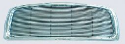 DODGE RAM 02-05 1 SECTION  STEEL CHROME GRILLE SHELL WITH 4MM BILLET GRILLE