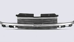 CHEVY S-10 98-04 CHROME GRILLE SHELL NO OUTSIDE FRAME WITH 4MM BILLET INSERT