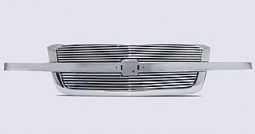 CHEVY 03-05 /03-04  HD CHR GRILLE SHELL RECESSED FOR OE LOGO & 8MM BILLET GRILLE