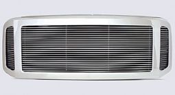 FORD SUPER DUTY 05-07 3 PIECE  CHR GRILLE SHELL W 4MM BILLET GRILLE