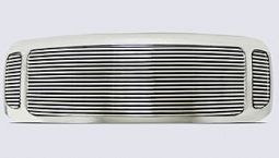 FORD F250/EXCUR. 99-04 3 PIECE OPENING CHR. GRILLE SHELL-PLAS. W 8MM BILLET GRILLE